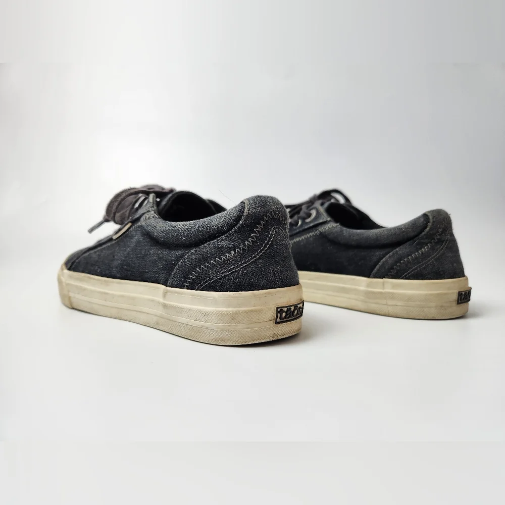 Nautical Taos Plim Soul Women's Sneakers Shoes Size‎ 9 Gray Wash Fabric Lace Up - Picture 3 of 5